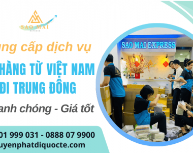 Dich vụ gửi hàng từ Việt Nam đi Trung Đông nhanh chóng, giá tốt